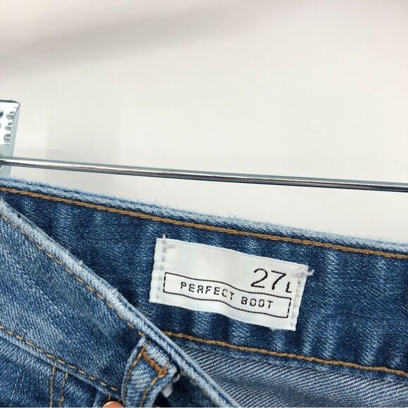 Gap Jeans Womens 27L Blue Perfect Boot Jeans - Picture 6 of 9